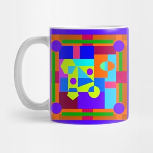 Multicolored Bauhaus geometric shapes Mug